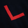 L letter jumper in knit