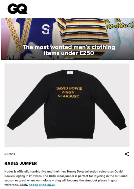 GQ HADES mens knits