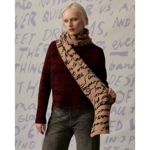 The Mary Shelley Scarf | Camel & Black