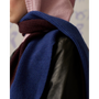 Model wearing HADES Hooded Scarf pink