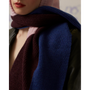 Model wearing HADES Hooded Scarf pink
