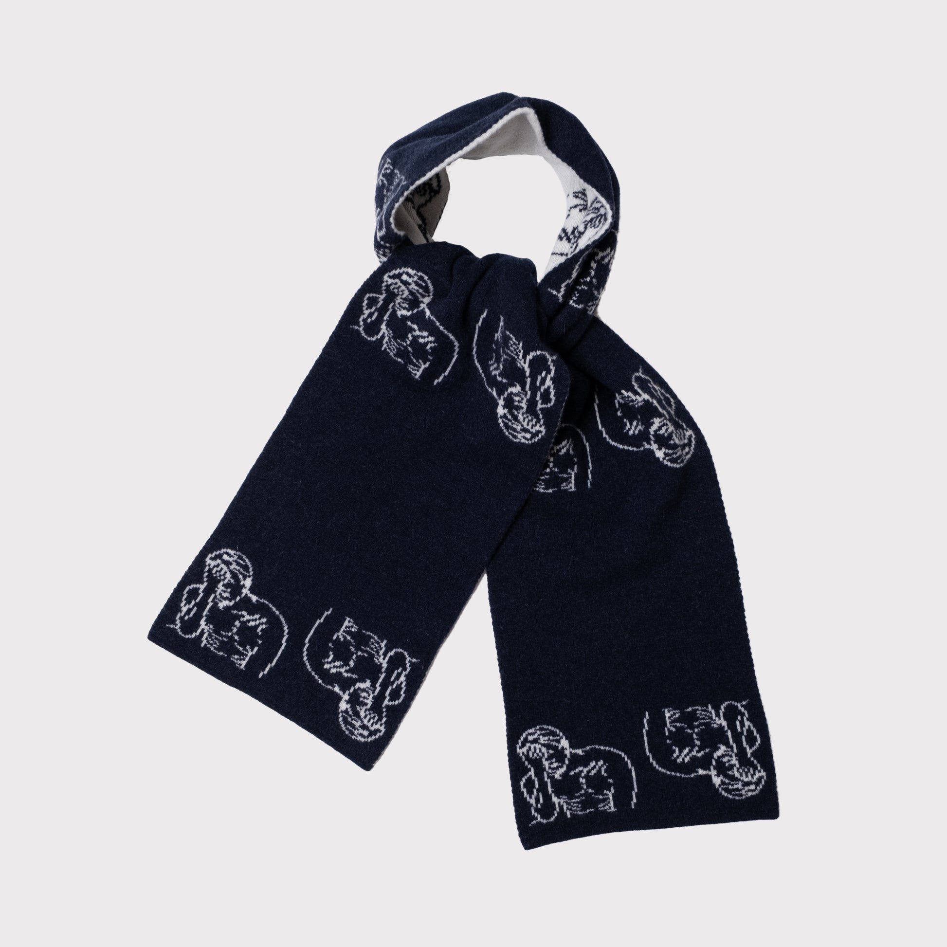 Flatshot image of the HADES Logo Scarf tied.
