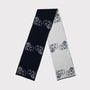 Flatshot image of the HADES Logo Scarf laid flat.