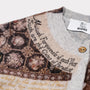 Detail image of the William Blake printed cardigan. 