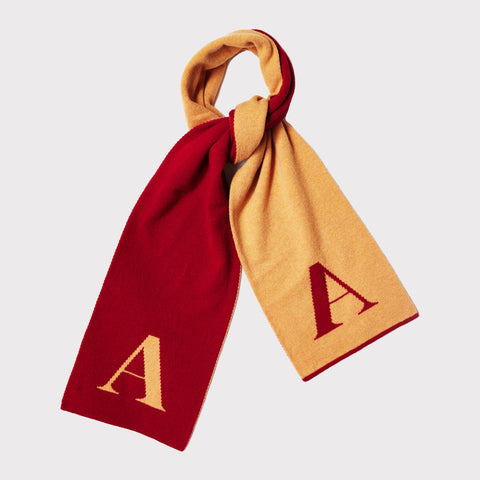 HADES Alphabet letter A scarf tied