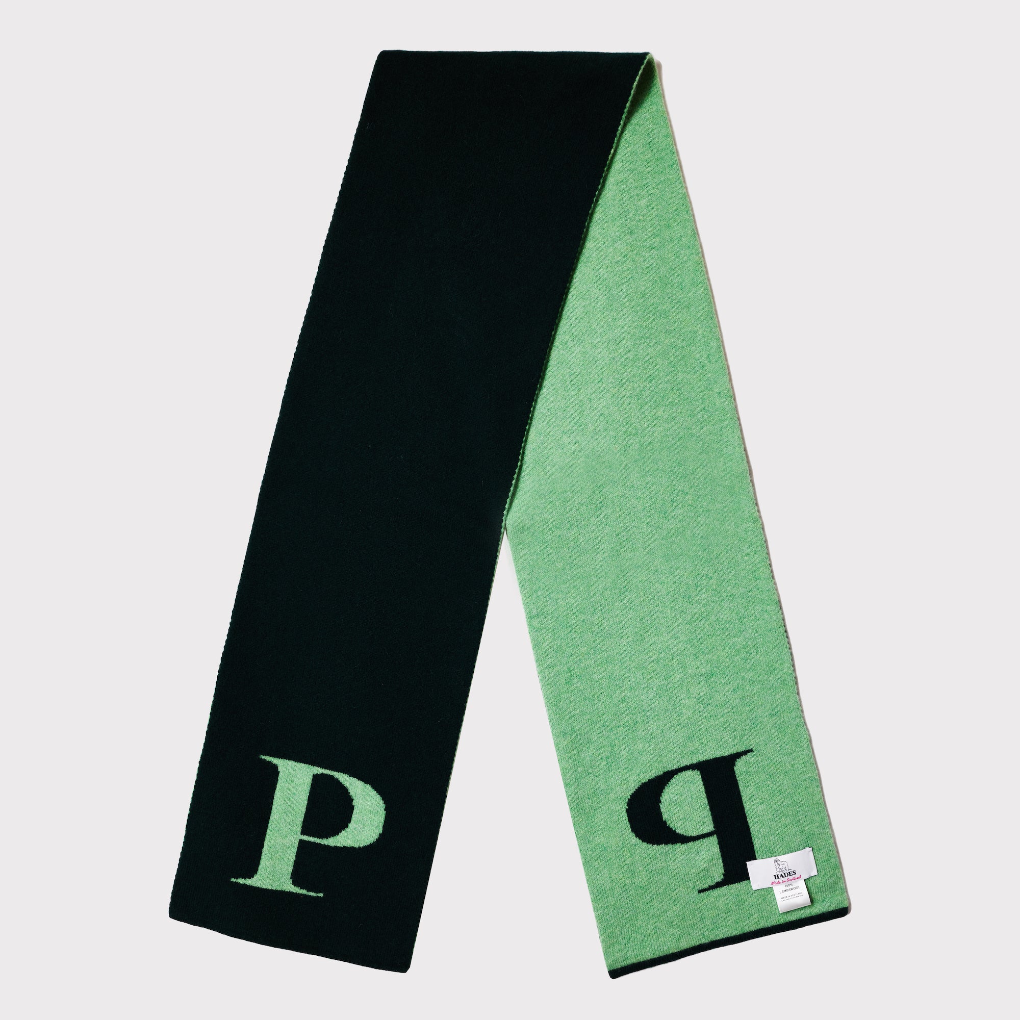 HADES Alphabet letter P scarf 