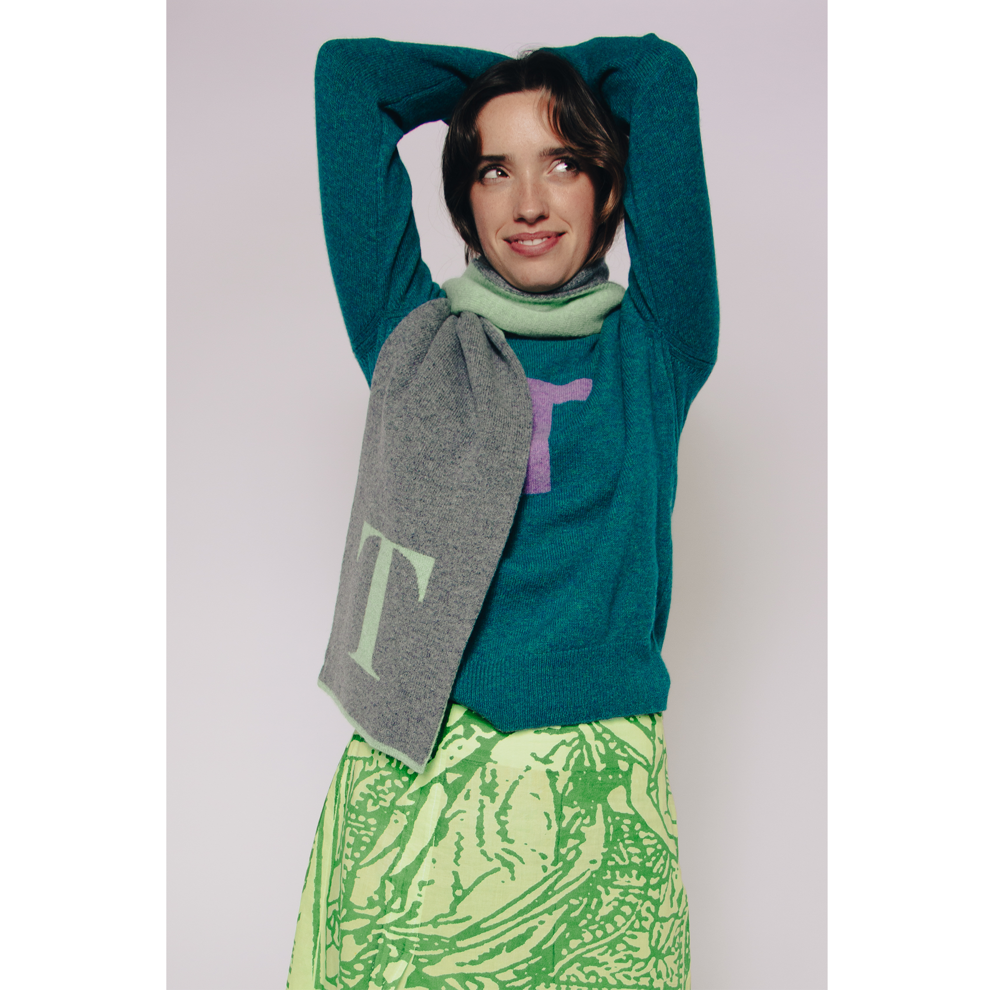 HADES Alphabet letter T scarf 