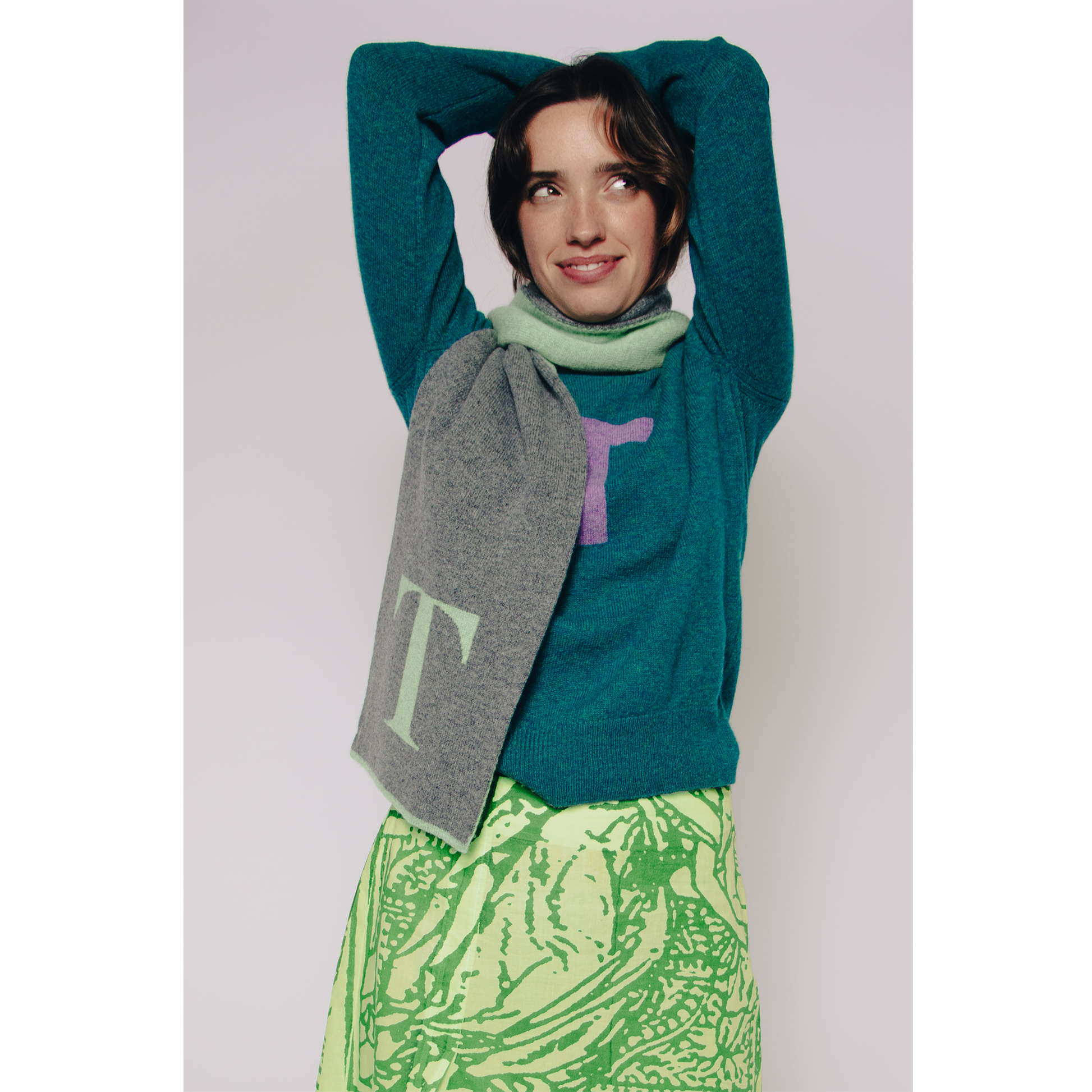 HADES Alphabet letter T scarf 