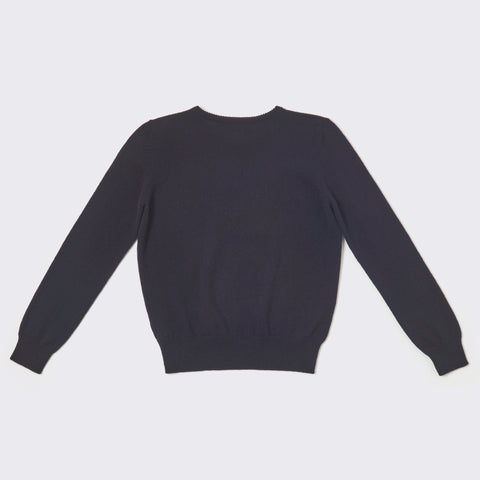 Navy & pink letter F jumper HADES Wool