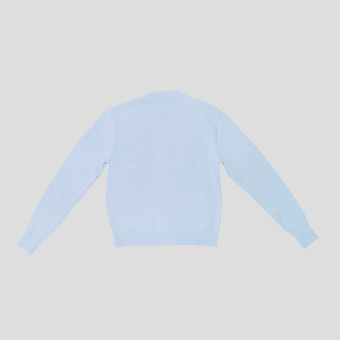 Light blue & pink letter H cardigan HADES Wool