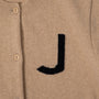Camel & black letter J cardigan HADES Wool