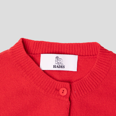 Red & camel letter K Cardigan HADES Wool