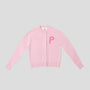 Pink letter P Alphabet cardigan HADES wool