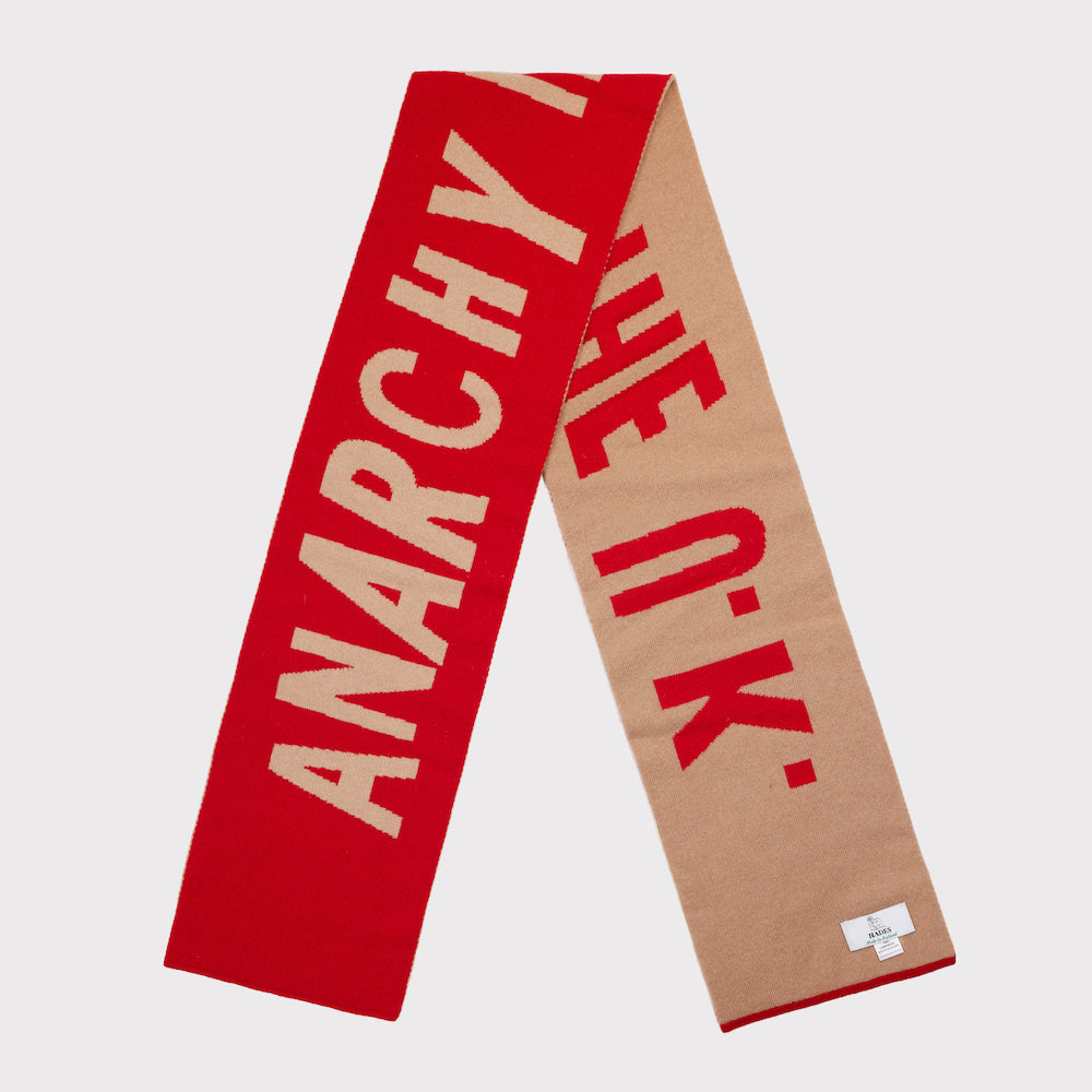 Anarchy In The U.K. Scarf | Red & Camel