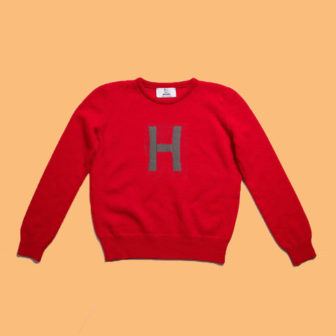 Archive - Alphabet H Knit - Scarlet