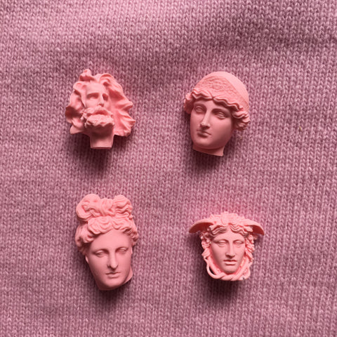 HADES greek head buttons pink