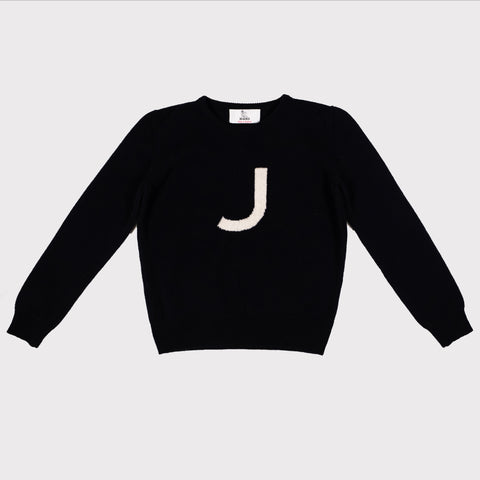 Alphabet letter jumpers J knit