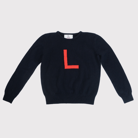 Personalised jumper letter L