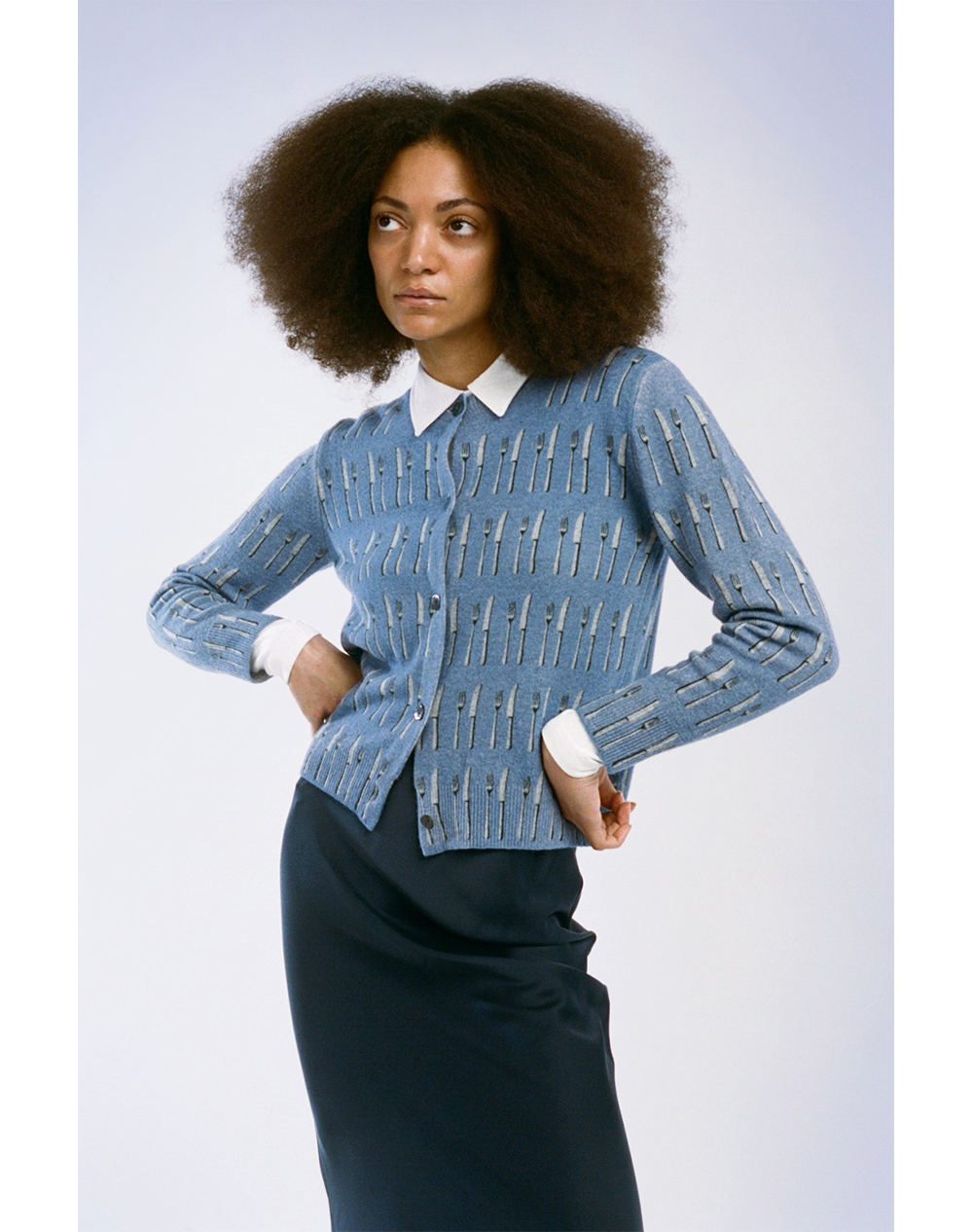 Cuisine Cardigan Sky Blue