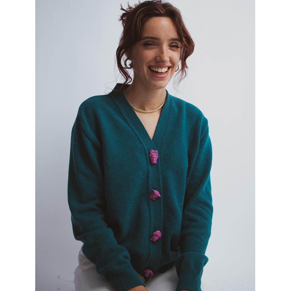 Sea sales green cardigan